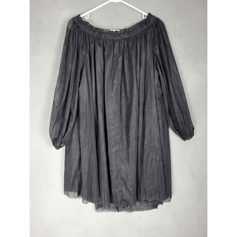 Cynthia Rowley x The Drop Women's Black Off Shoulder Mesh Mini Dress XXL - Picture 6 of 6